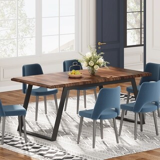 63 Inch Rustic Large Dining Table for 6 - Bed Bath & Beyond - 39894627