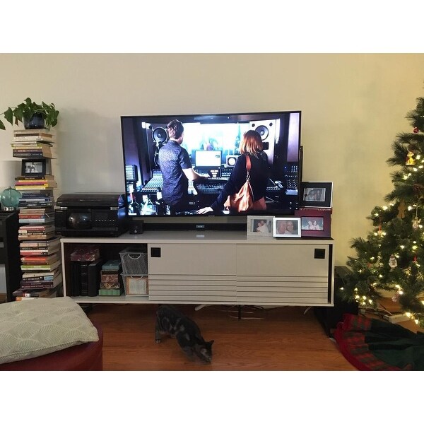Shop Carbon Loft Mccallum Modern Tv Stand With Media Shelves And