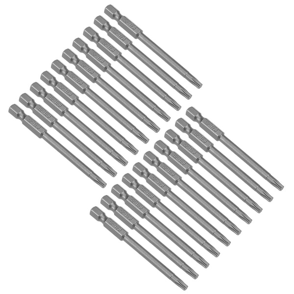 20pcs 75mm Long 1/4" Hex Shank T20 Torx Screwdriver Bit S2 High Alloy Steel - H1/4inch*75*T20 20Pcs