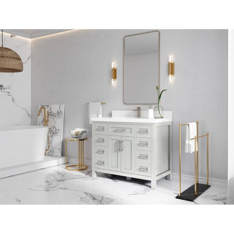Willow Collections 42 in. W x 22 in. D Cambridge Single Sink Bathroom Vanity with Countertop
