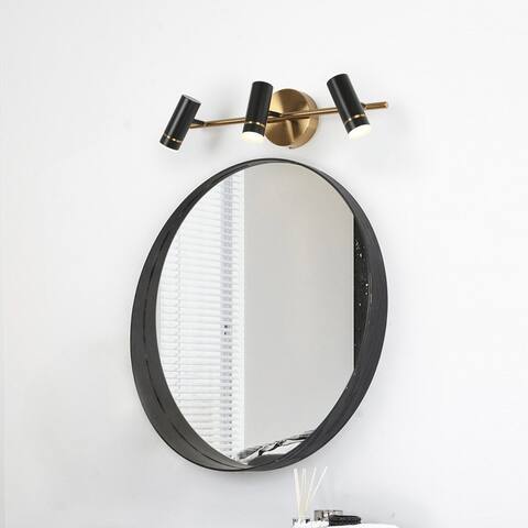 Modern Black Gold 2/3-Light LED Bathroom Vanity Light Industrial Wall Sconces