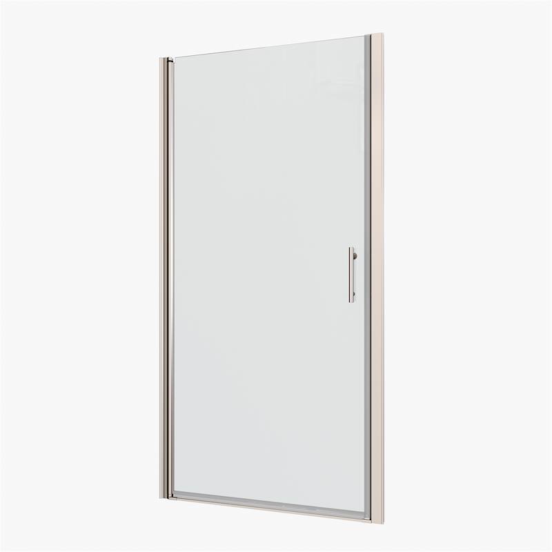 1 3/8" Adjustment Universal Pivot Shower Door with 1/4" Tempered Glass