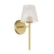 preview thumbnail 9 of 7, Acroma 1-light Modern Glam Gold Wall Sconce Bathroom Wallchiere