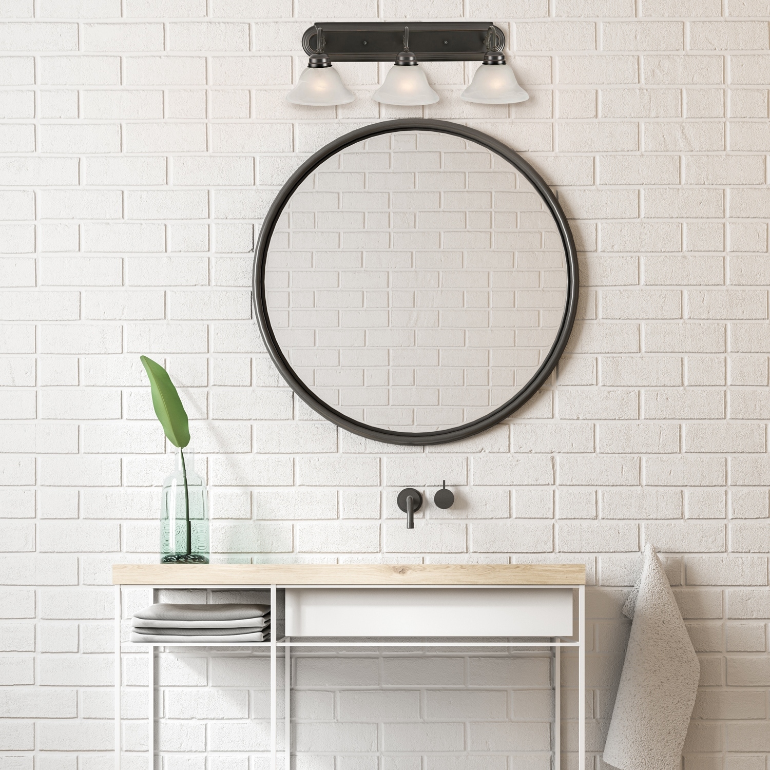 Millbridge Traditional 3-Light Indoor Dimmable Bathroom Vanity Light - Oil Rubbed Bronze