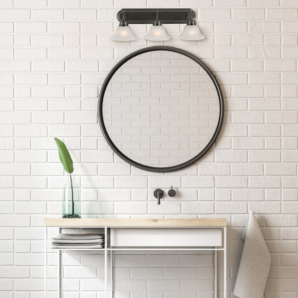 Millbridge Traditional 3-Light Indoor Dimmable Bathroom Vanity Light - Oil Rubbed Bronze