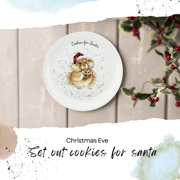 Royal Worcester Wrendale Designs Christmas Plate - 8 Inch - Bed