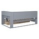 preview thumbnail 9 of 16, Wooden Twin Size DayBed with 2 Drawers, DayBed with Storage Shelf and USB Charging Ports,Grey