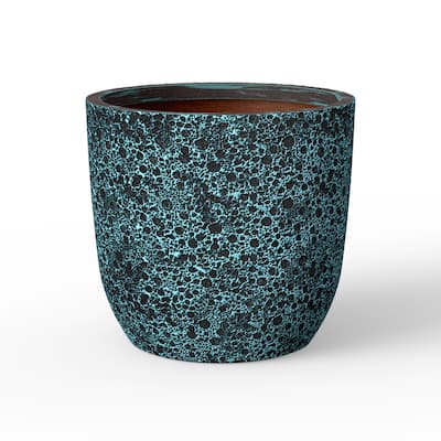 Concrete Tall Round Flower Planter with Drainage Hole and Enhanced Interior