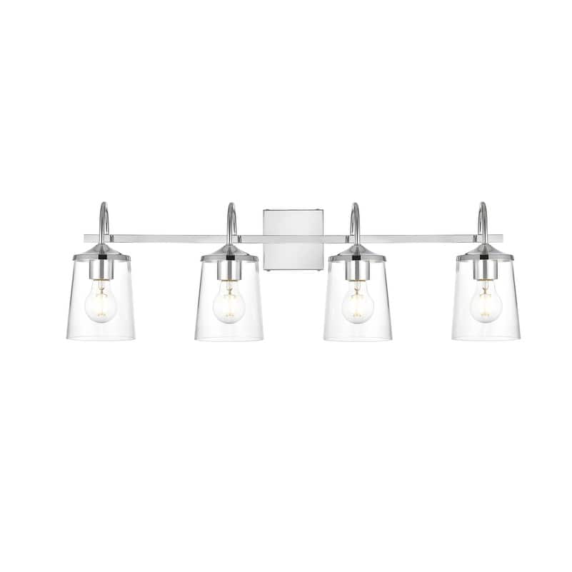 Avant 1 Light Black and Clear Bath Sconce