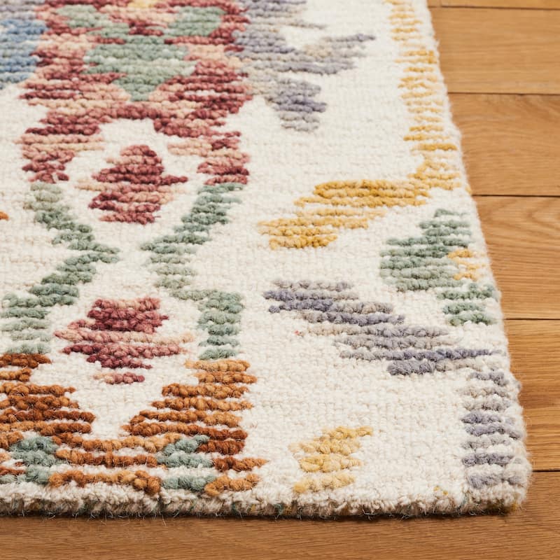 SAFAVIEH Handmade Aspen Oceanne Boho Floral Wool Rug