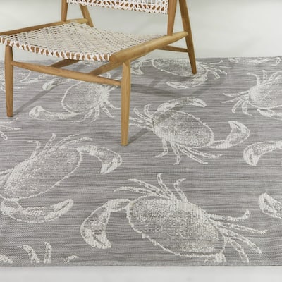 Sebastiao Coastal Crab Indoor/Outdoor Area Rug