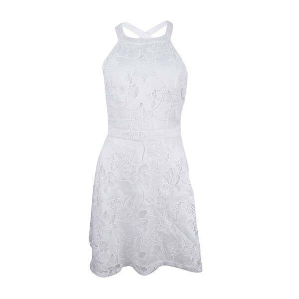 guess lace fit and flare dress