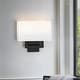 preview thumbnail 52 of 61, Wall Sconce Light With White Fabric Shade