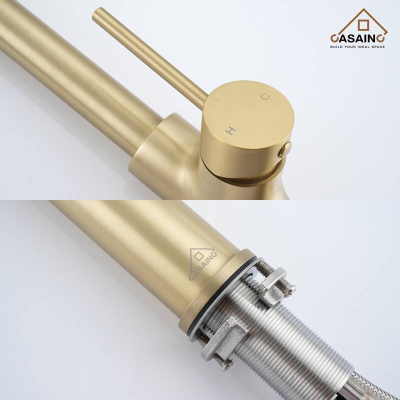 Single Handle Pull Down Sprayer Kitchen Faucet
