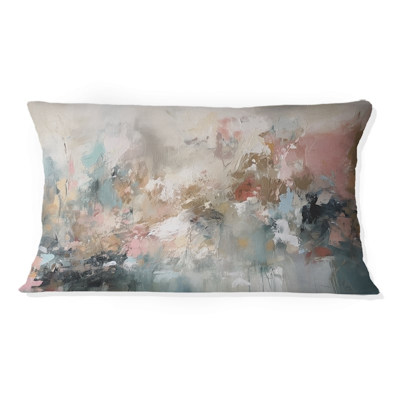 Designart "Brushstroke Abstract Painting I" Abstract Printed Throw Pillow