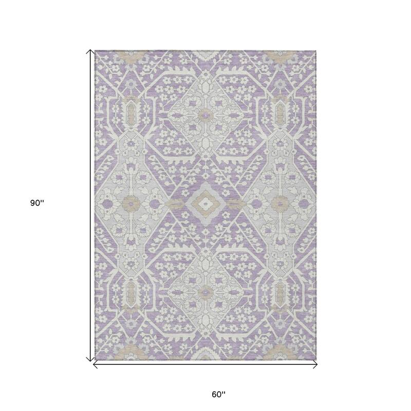 HomeRoots Floral Transitional Rectangle Outdoor Rug