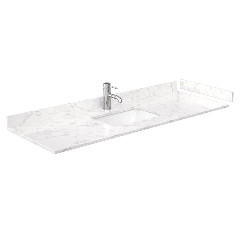 Deborah 60-inch Single Vanity, Cultured Marble Top, 58-inch Mirror