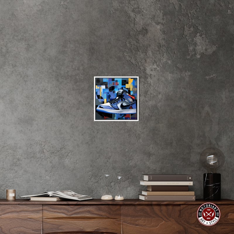 Notoriart Primary Sneakers Framed Sneaker 1 Piece Canvas Wall Art