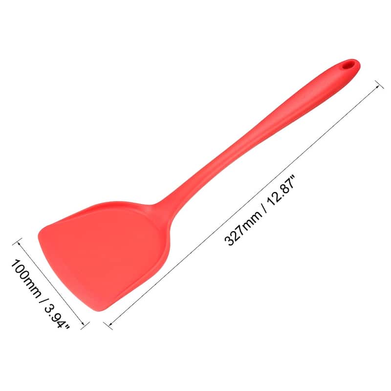 Silicone Spatula Heat Resistant 327mm Length for Baking and Cooking Red - Red