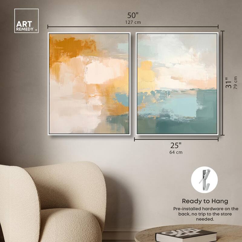 Muted Melody I Canvas Set of 2 by Art Remedy