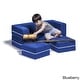 preview thumbnail 39 of 48, Jaxx Zipline Modular Kids Loveseat with Ottomans