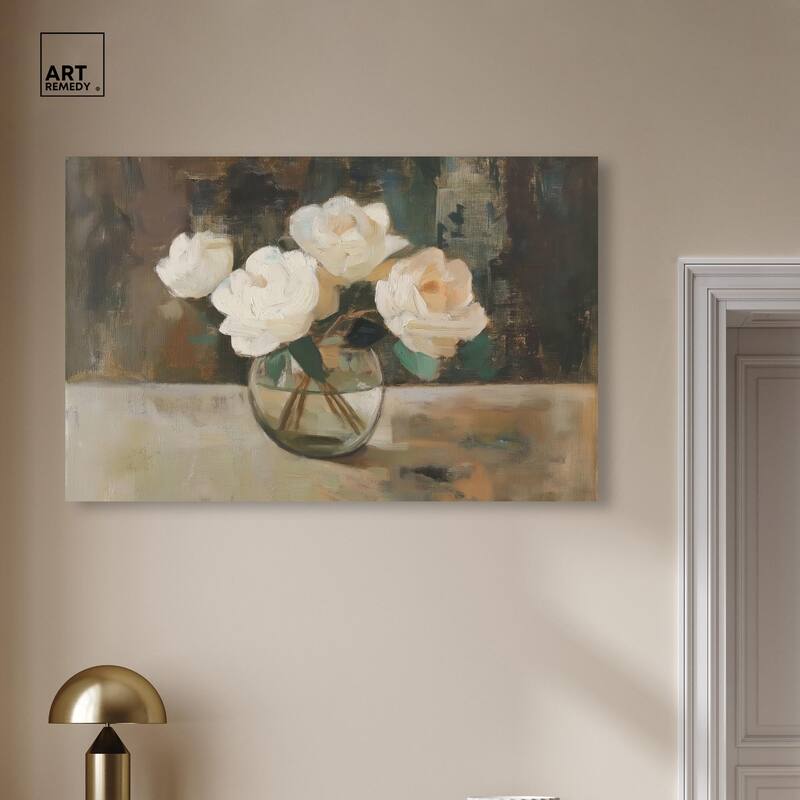Creamy Cascade Cluster I Canvas by Art Remedy, Gallery Wrapped