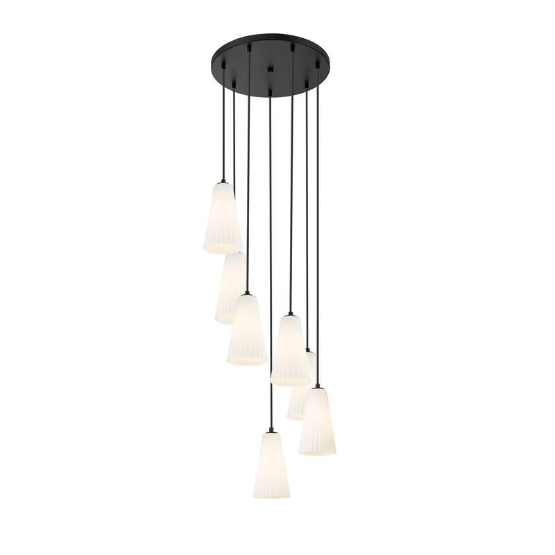 Z-Lite 3043P6-7R Farrell 7 Light 18" Wide Chandelier