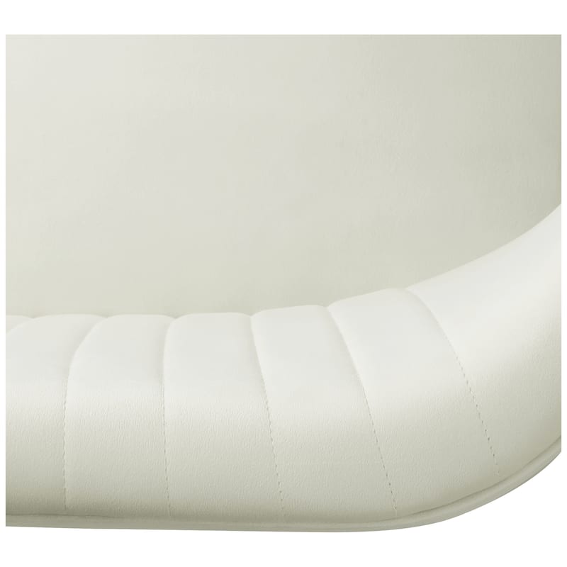 Farrah Upholstered Velvet Polyester 46" Wide Loveseat - Armless/ Scalloped Back