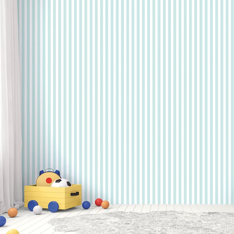 Galerie Wallcoverings Tiny Tots 2 Regency Stripe Non-woven Matte Wallpaper Roll