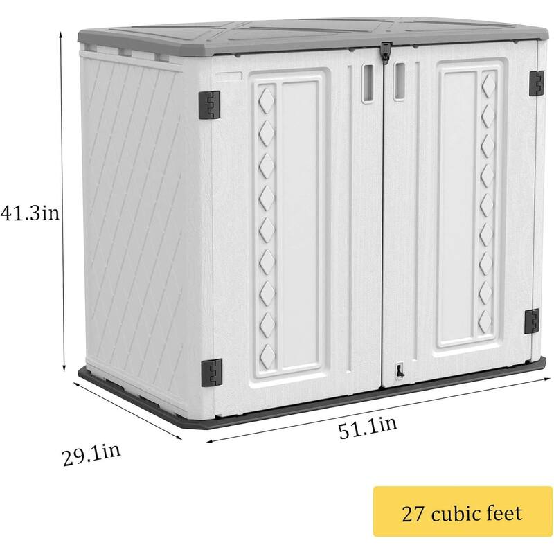 Outdoor Resin Deck Box Storage Shed for Garden,Patios,Backyards,Tools