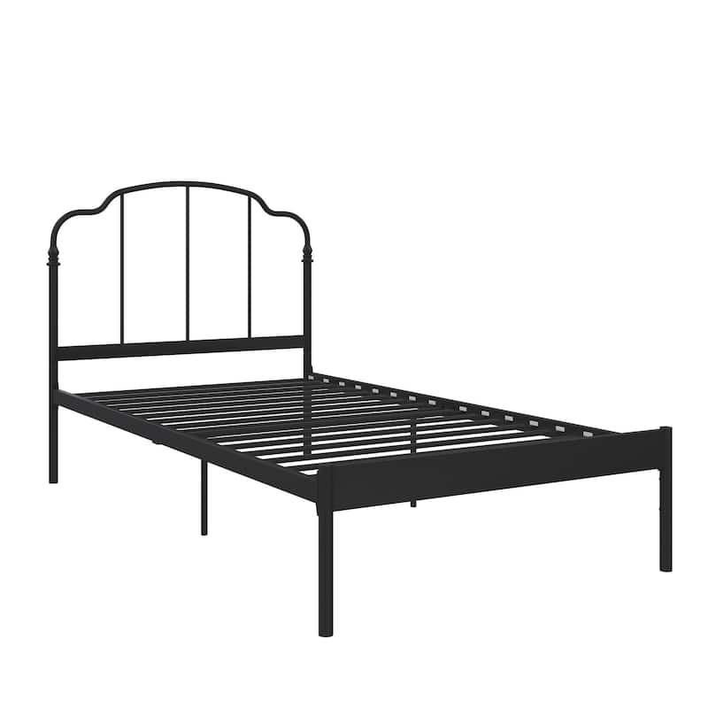 RealRooms Camie Adjustable Height Metal Bed Frame - Black - Twin