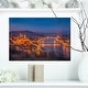 Night View of Budapest City - Extra Large Seashore Glossy Metal Wall ...