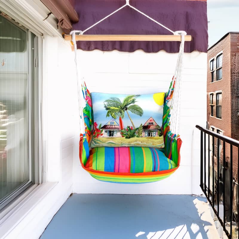 Magnolia Casual Swing Set 4 piece - Le Jardin Nouveau w/ Surf Shacks