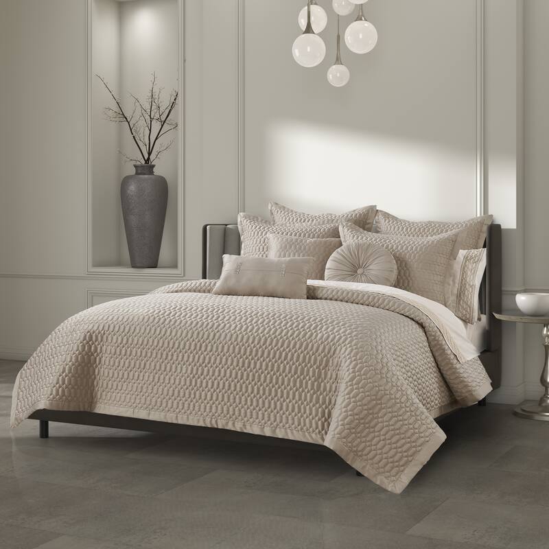 Brilliance Quilt Set - Queen - Pebble