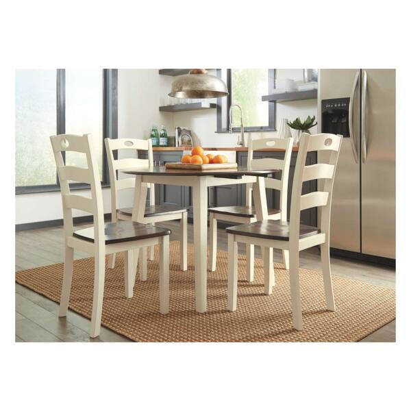 Shop Ashley Furniture D335 01 Two Tone Finish Dining Room Side