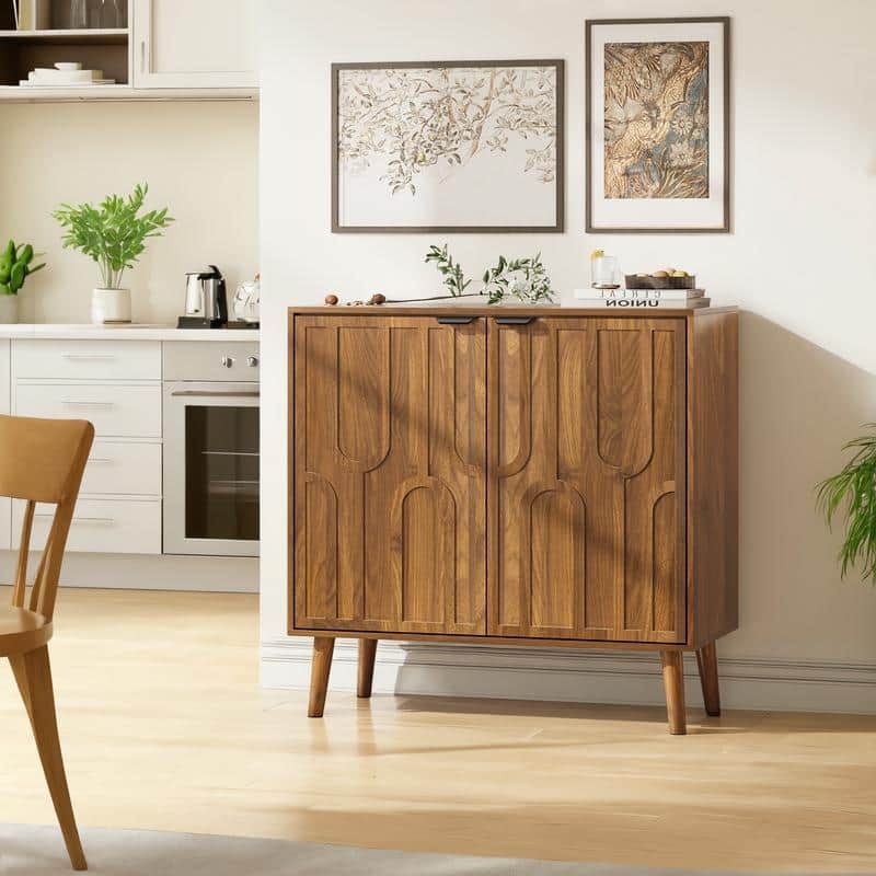 Farmhouse 31.5" Sideboard Buffet Cabinet with Storage for Home Organization