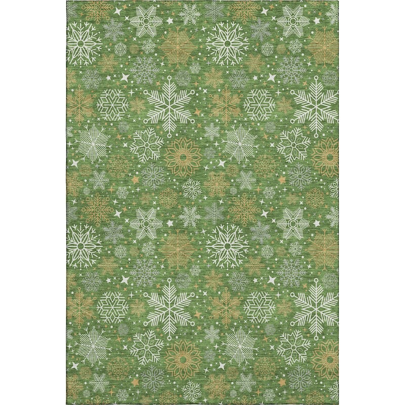 Premium Washable Super Soft Winter Snowflake Mayfield Rug