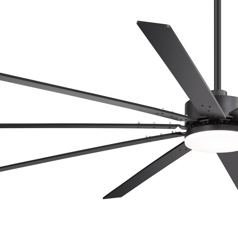 Large 84"/72" Reversible 10-Blade Integrated Ceiling Fan with LED Light Kit and Remote