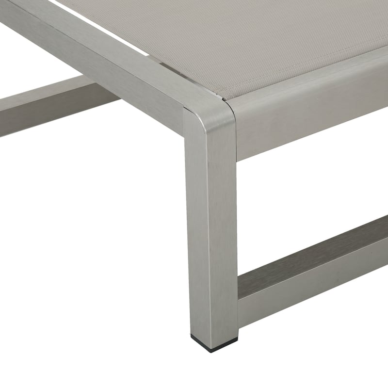 Metten Outdoor Mesh Chaise Lounge (Set of 4) by Christopher Knight Home