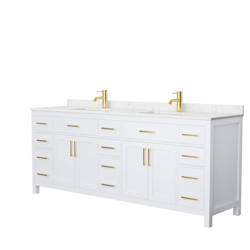 Beckett 84 Inch Double Vanity, Cultured Marble Top