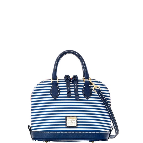 Dooney & Bourke DB Stripe Bitsy Bag (Introduced by Dooney & Bourke at $178 in Jan 2016) - Navy