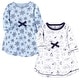 preview thumbnail 1 of 0, Touched by Nature Baby and Toddler Girl Organic Cotton Long-Sleeve Dresses 2pk, Arctic 2T - Baby Toddler Arctic Long Sleeve
