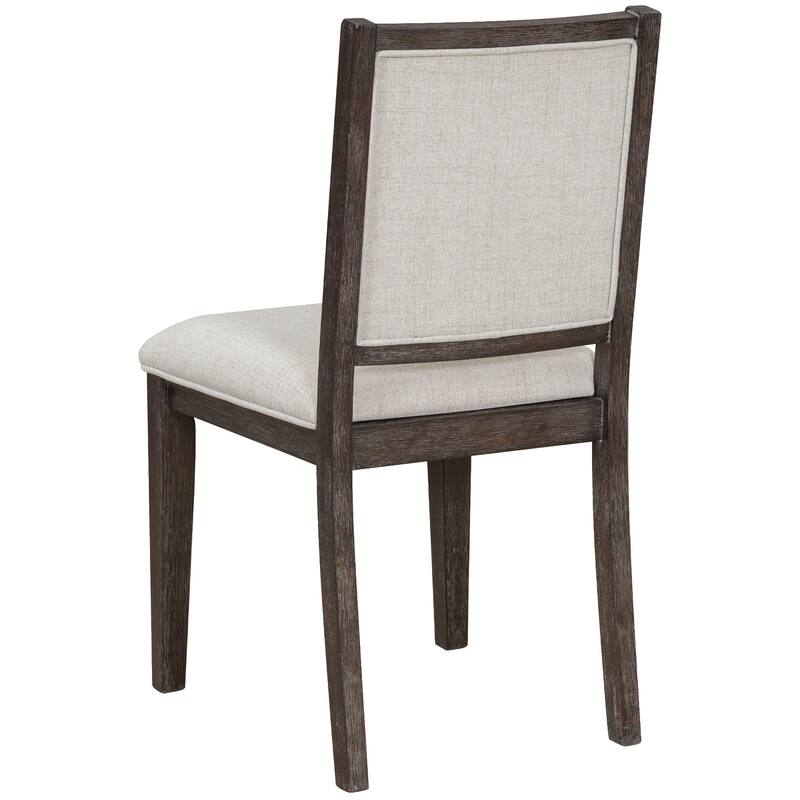 5-Piece Retro Dining Table Set with Extendable Round Table and 4 Upholstered Chairs