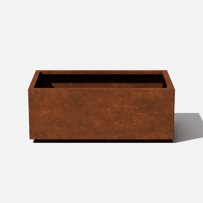 Corten Steel Series Long Box Planter - 16.25"H x 24"W x 42"L - Rust