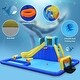 preview thumbnail 13 of 17, 6-in-1 Inflatable Water Slide Jumping House without Blower - Multi - 207" x 147" x 80" (L x W x H)