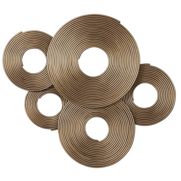 slide 2 of 6, Uttermost Ahmet Gold Rings Wall Decor