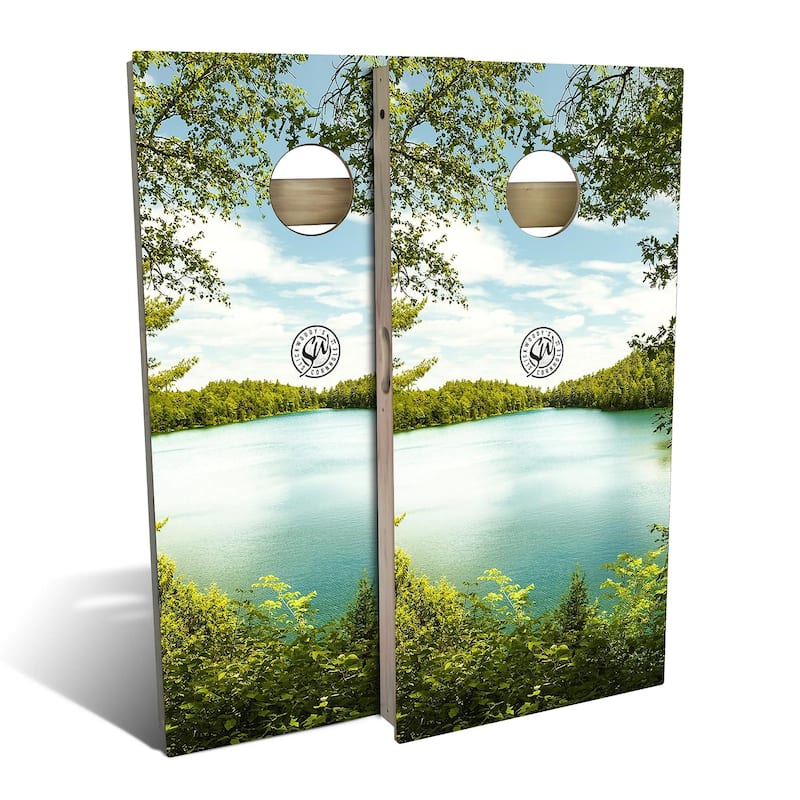 Summer Lake Outdoor Cornhole Board Set - Backyard 2x4 - NO Accessories