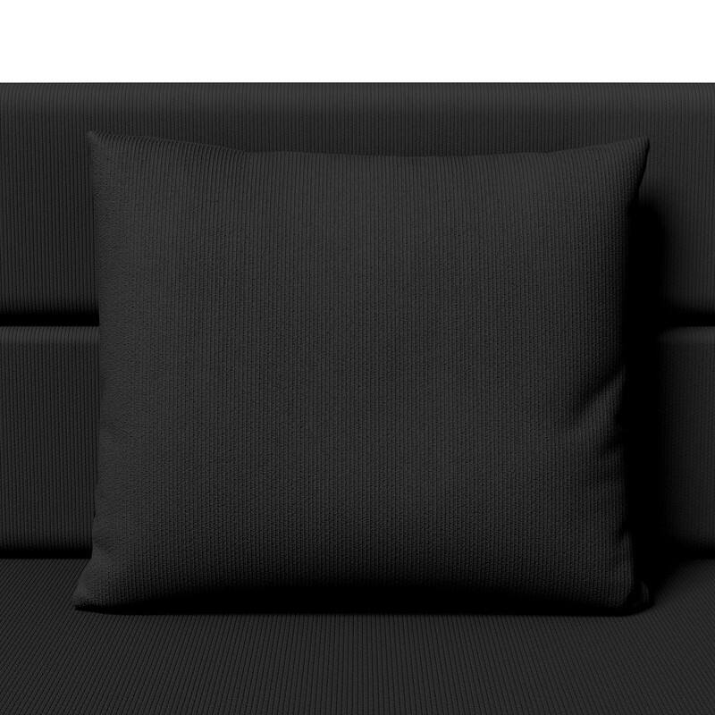 Corduroy Compression Convertible Folding Sectional Sofa