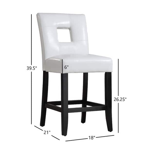 dimension image slide 0 of 2, Mendoza Keyhole Counter Height Back Stool (Set of 2) by iNSPIRE Q Bold
