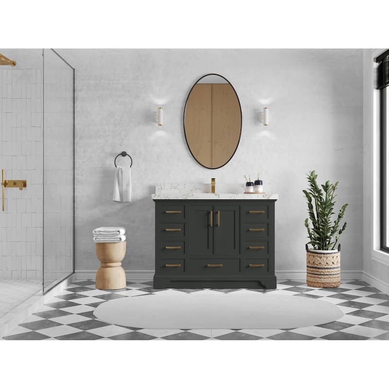Willow Collections 48 x 22 Charlotte Single Sink Bathroom Vanity with Countertop
